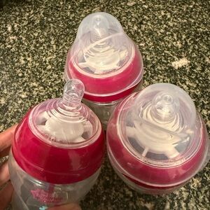Tommee Tippee Pink Baby Bottles